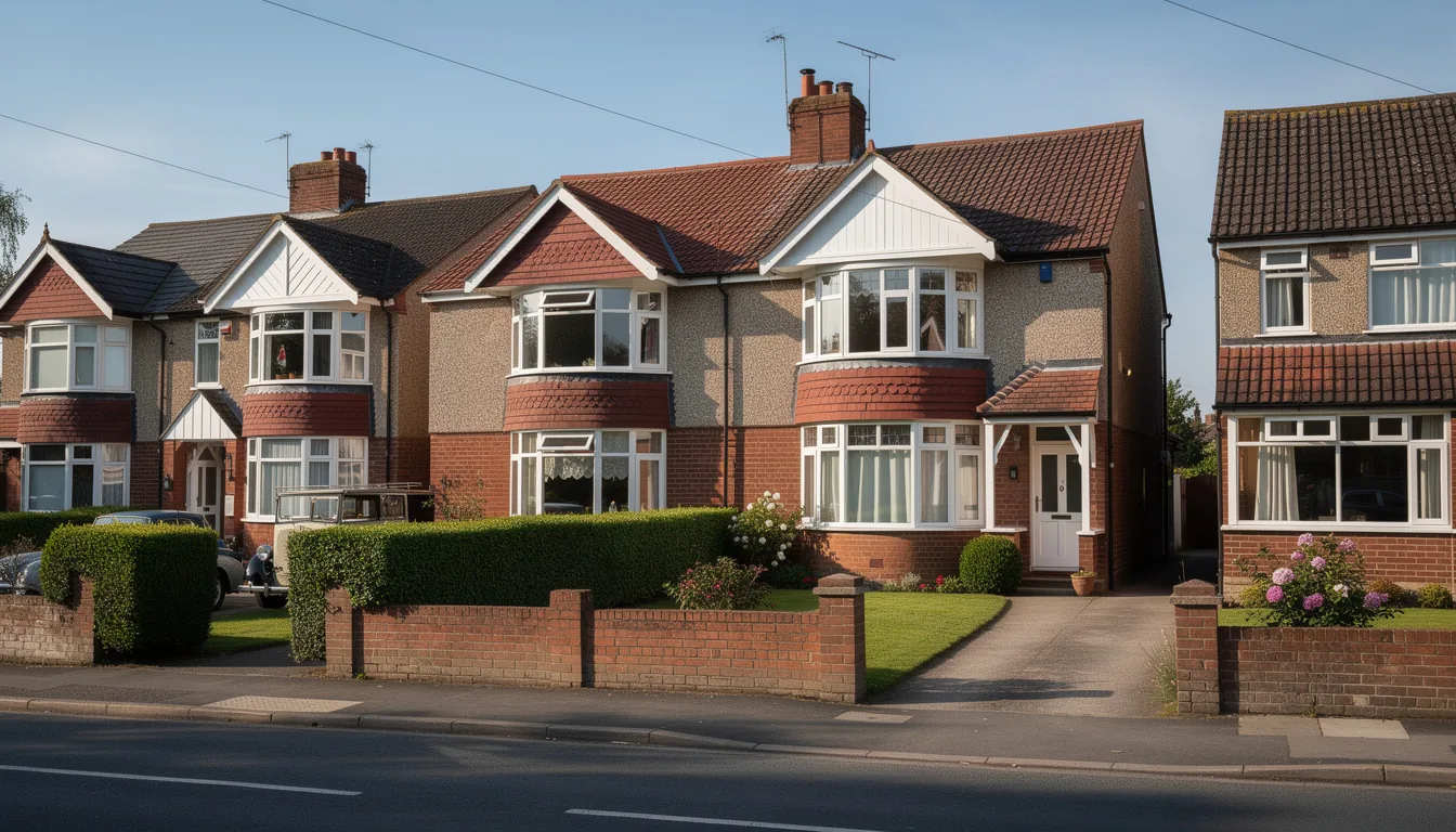 A suburban semi detached probate property