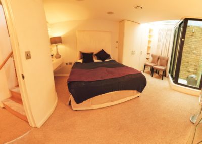 Master bedroom at 3d Bedfordbury, Covent Garden WC2N 4BP